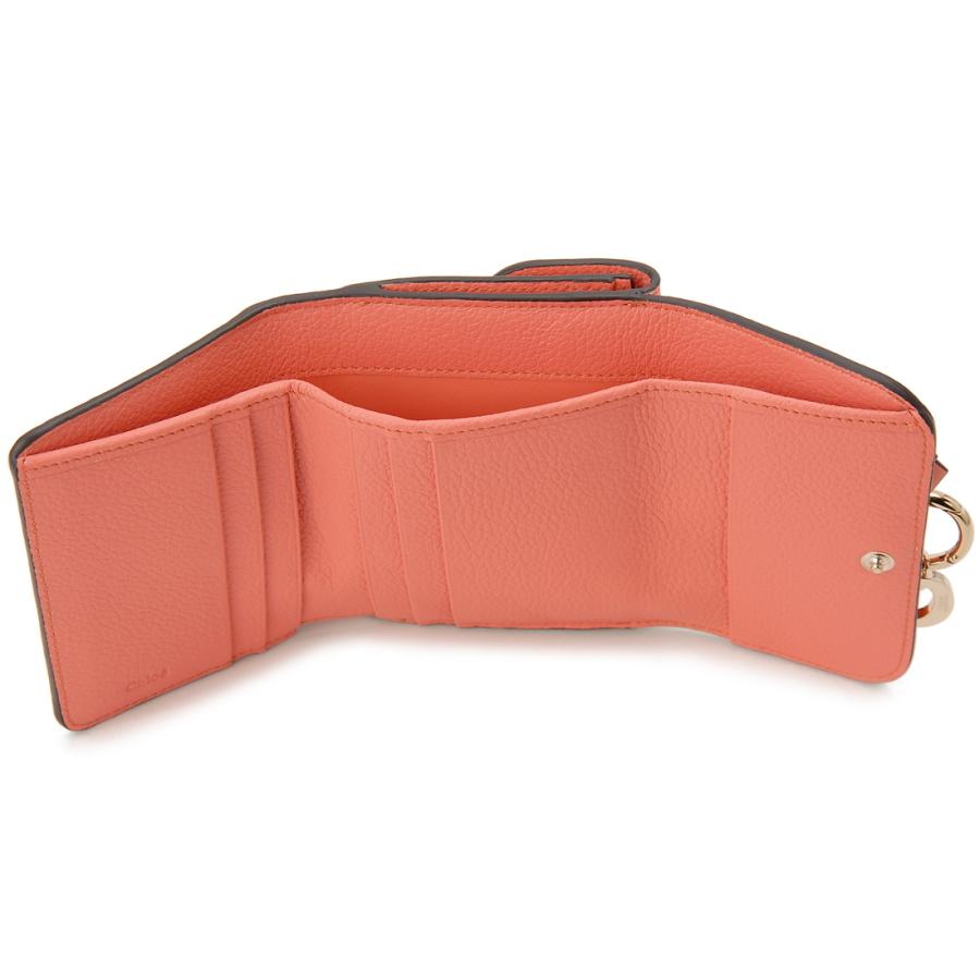 訳あり 札入れ内側に汚れあり クロエ Chloe 三つ折り財布 ブラック