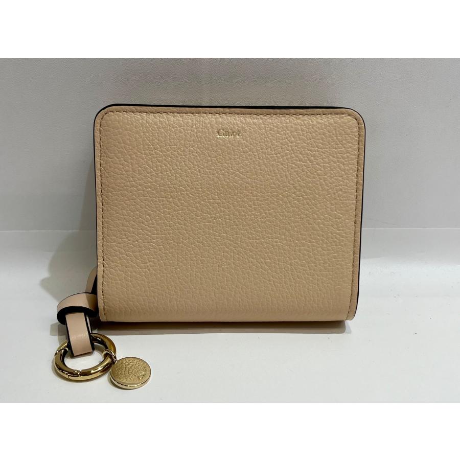 訳あり 正面ロゴのホログラム不良 クロエ Chloe 二つ折り財布 ピンク