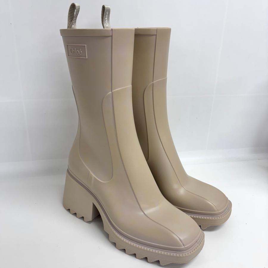 Chloe（クロエ） 訳あり 変色あり 片方保護袋なし レインブーツ JP24cm
