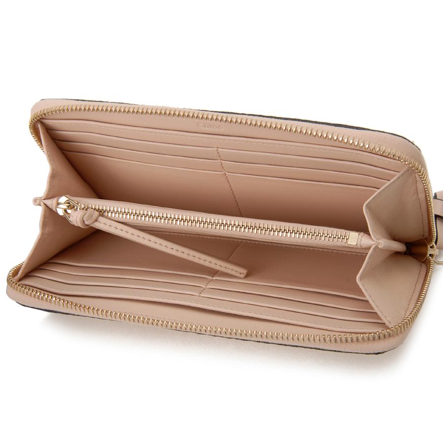 訳あり 正面に汚れ、黒ずみあり クロエ Chloe 長財布 ピンク