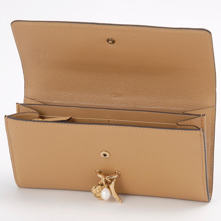 訳あり 正面左側に汚れあり クロエ Chloe 長財布 ビスコッティベージュ