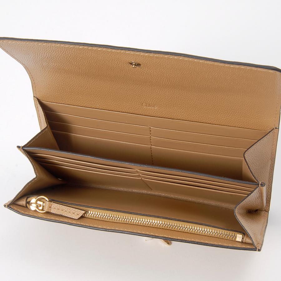 訳あり 正面左側に汚れあり クロエ Chloe 長財布 ビスコッティベージュ