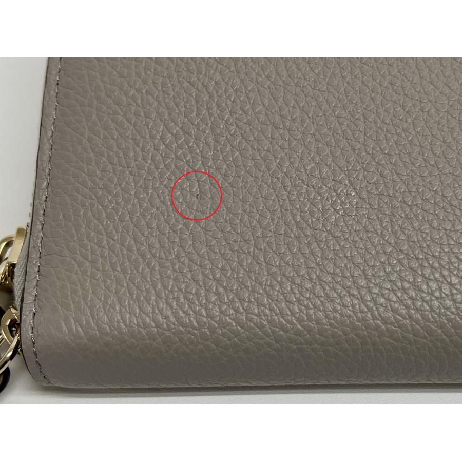 訳あり　箱不良、正面左側と内側カード入れ部分に生地不良あり　Chloe クロエ 長財布 グレー レディース CHC21WP941 F57 053 ALPHABET アルファベット 訳あり 箱不良、正面左側と内側カード入れ部分に生地不良あり クロエ