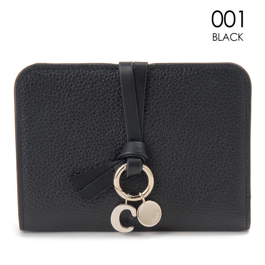 訳あり 箱不良 クロエ Chloe 二つ折り財布 ブラック CHC25AP999 F57