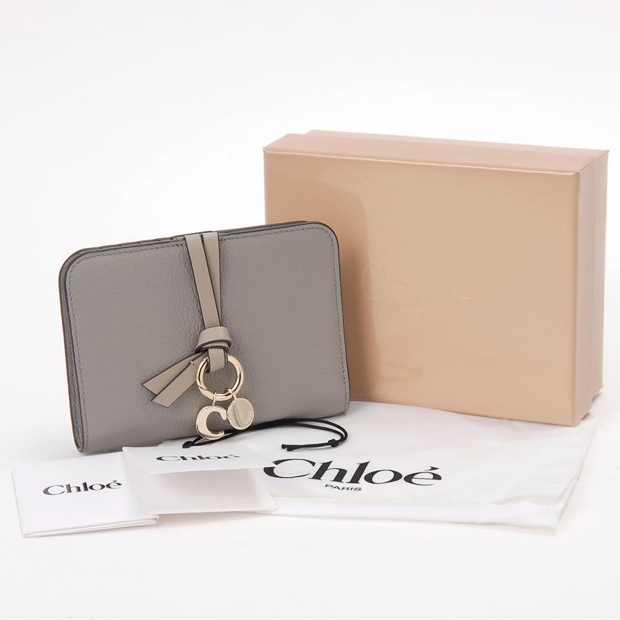 訳あり 箱不良 クロエ Chloe 二つ折り財布 ブラック CHC25AP999 F57