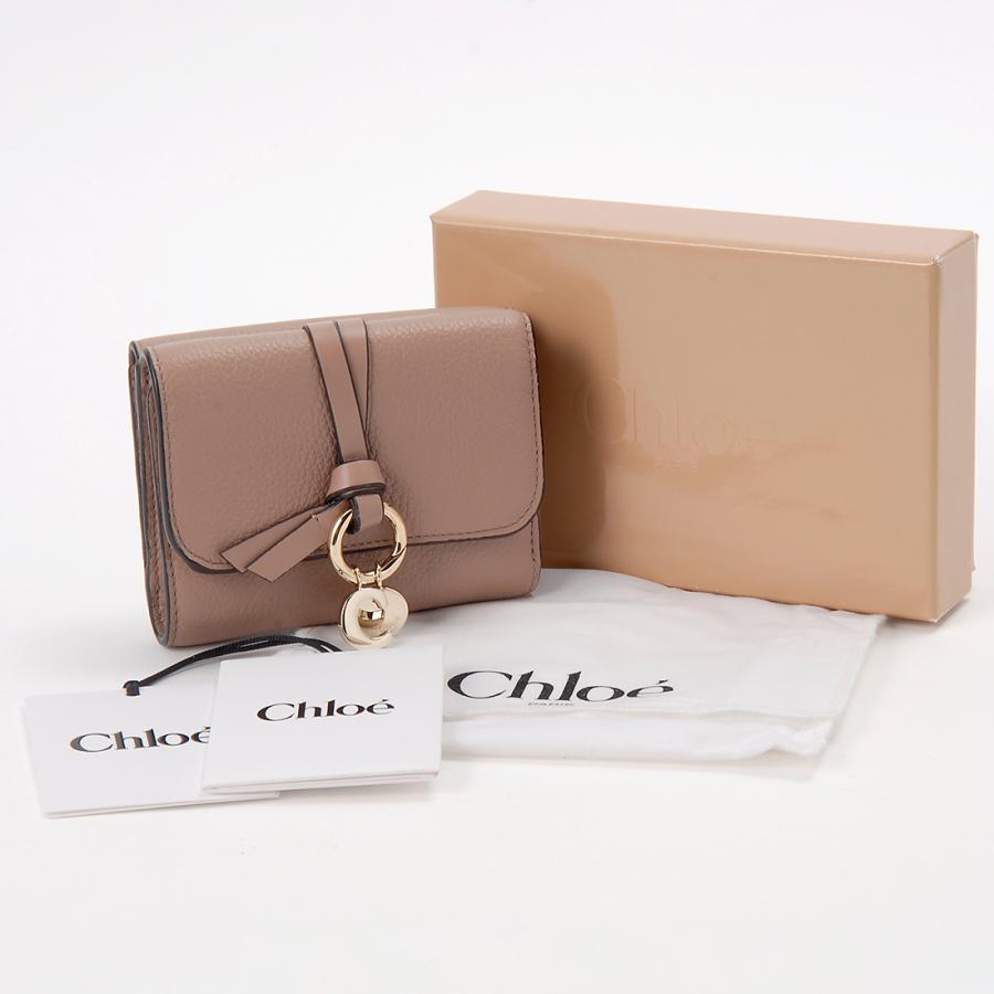 訳あり 正面紐部分に汚れ、保護袋に汚れあり Chloe クロエ 三つ折り