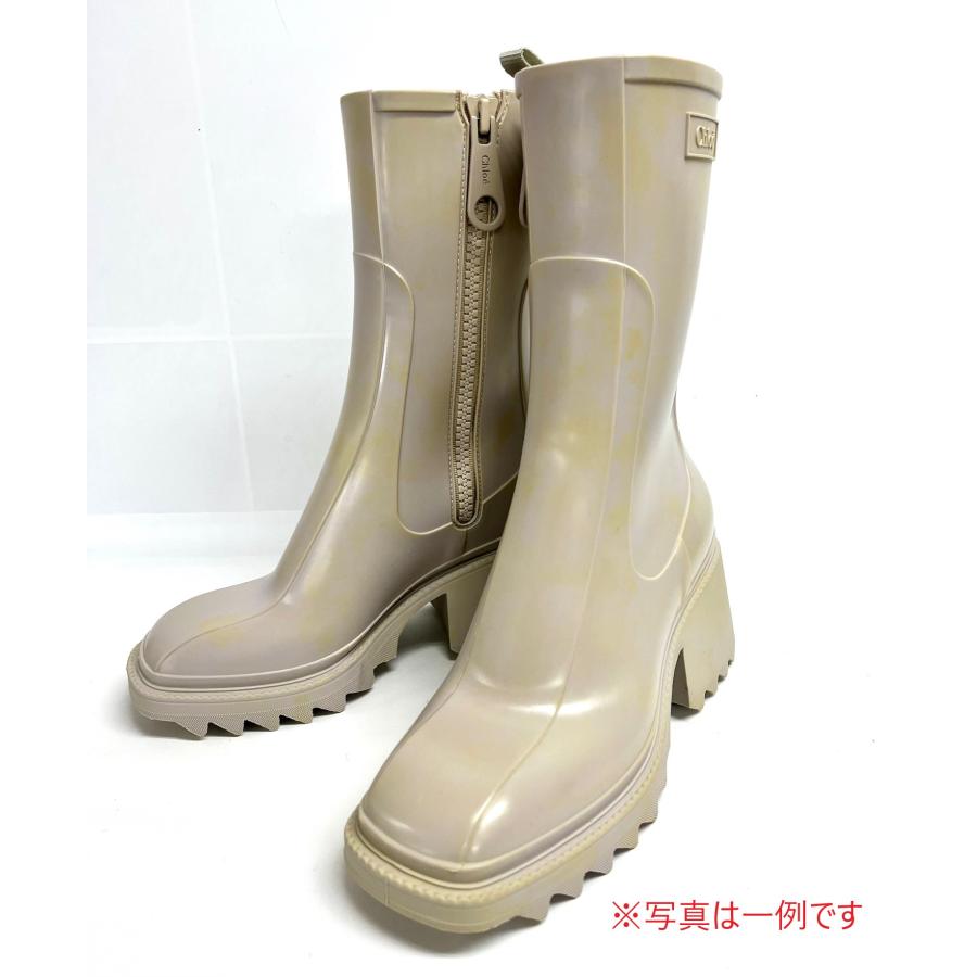 Chloe Chloe クロエ 新品 クロエ　CHLOE　レインブーツ　ベージュ　38サイズ レインブーツ （28U CHC22A239Z2 ベティ BETTY 靴