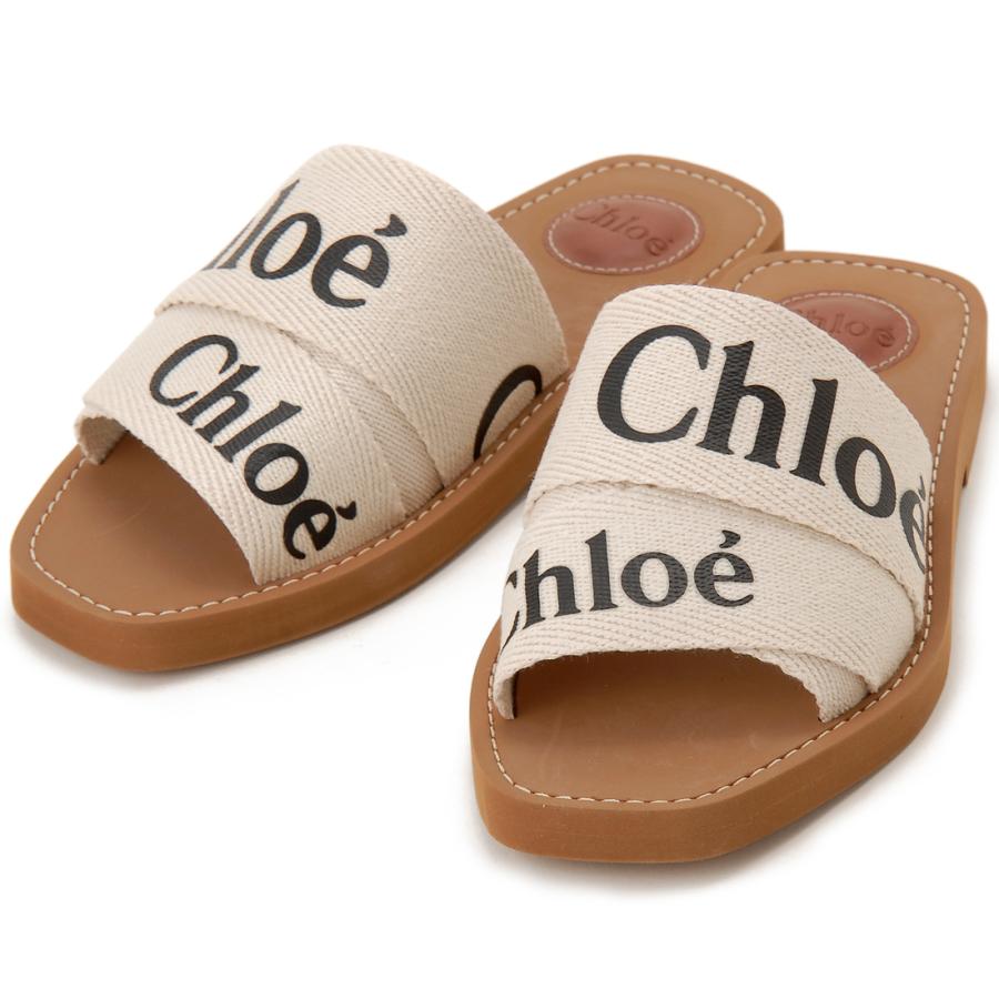 訳あり 箱潰れ Chloe クロエ サンダル24cm レディース ホワイト  