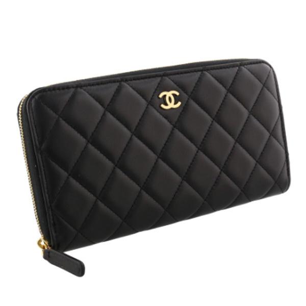 CHANEL（シャネル） 訳あり キズあり 長財布 マトラッセ ブラック