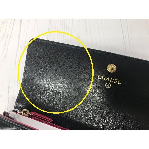 CHANEL（シャネル） 訳あり キズ汚れあり、保護袋汚れあり 長財布