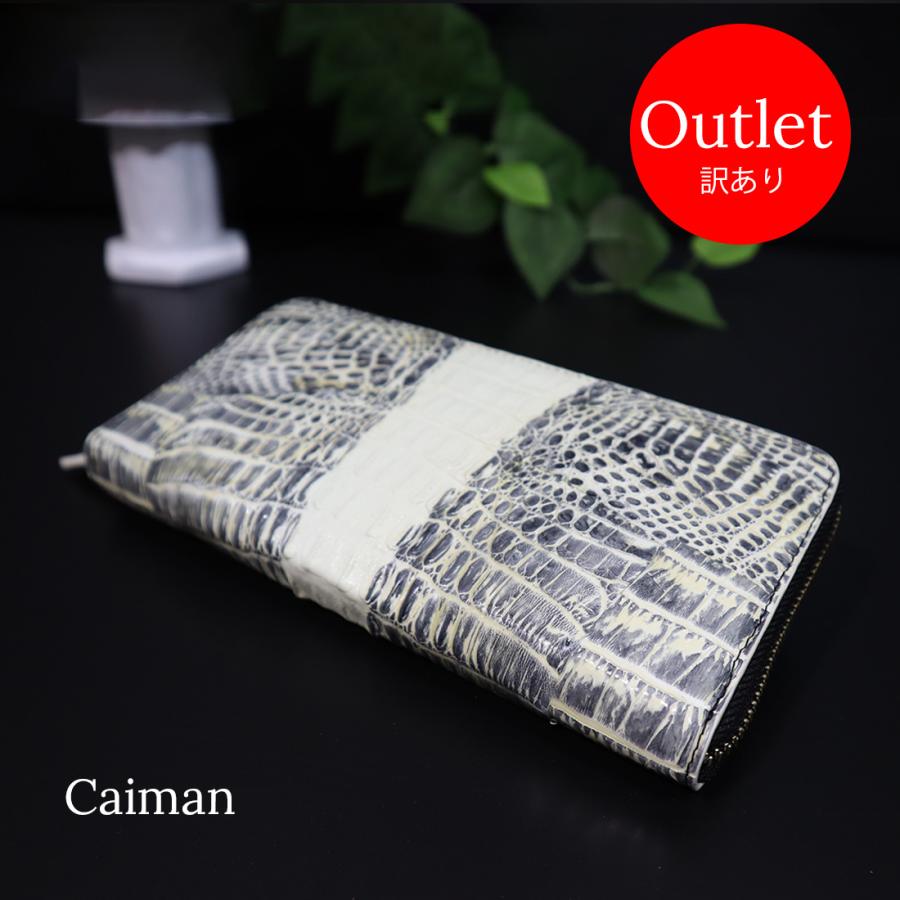 訳あり 表面の多少黄ばみ、またはコキズなど ヒマラヤ カイマン 長財布