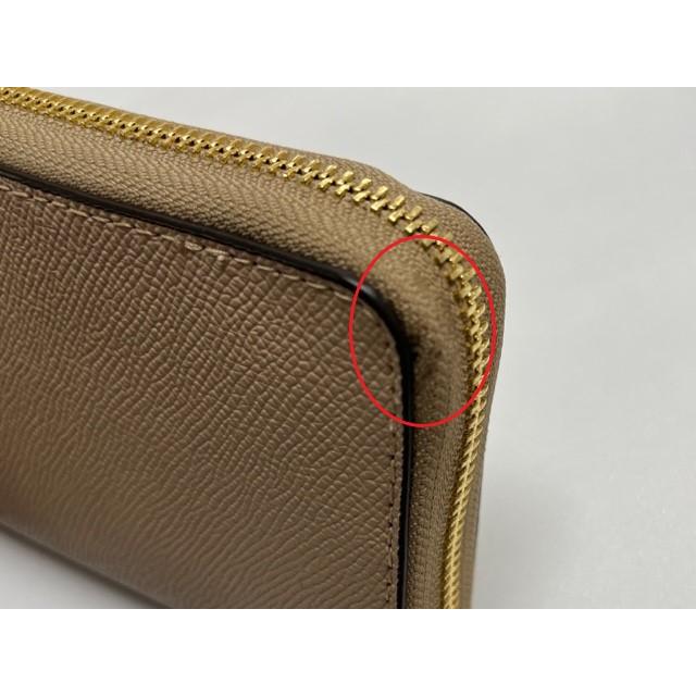 訳あり ファスナー布部分右角にシミあり COACH コーチ ラウンド