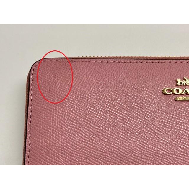 訳あり 左上部分に少しの汚れあり COACH コーチ ラウンドファスナー長財布 レディース ピンク C3441IMOUS 返品不可｜s-select｜04