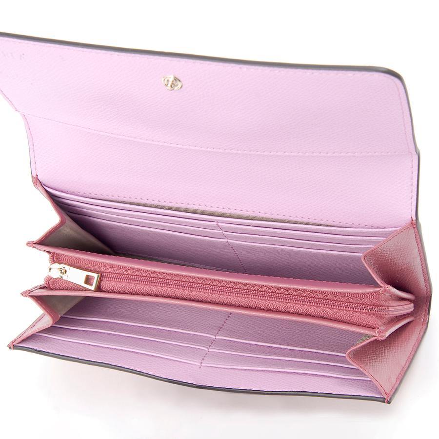 FURLA（フルラ） 訳あり 正面見開き右上汚れ 長財布 レディース ピンク