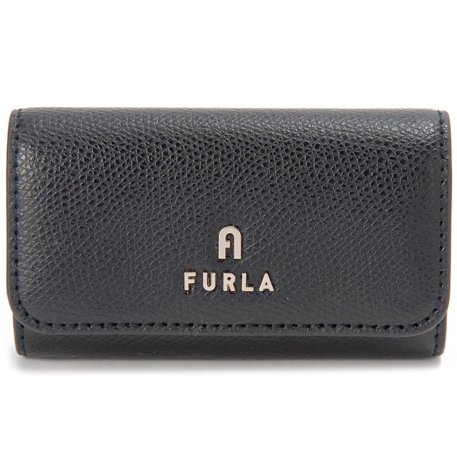 【新品未使用】FURLA フルラ　ブラック レザー キーケース ボーナスストアPlus+5% 訳あり キーフック1つなし、箱不良 フルラ
