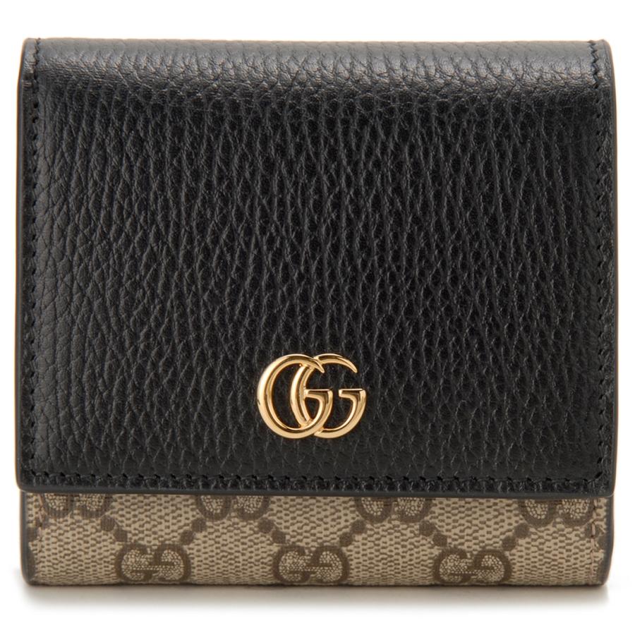 訳あり 小銭入れ内側上部に革たるみあり GUCCI グッチ 二つ折り財布 