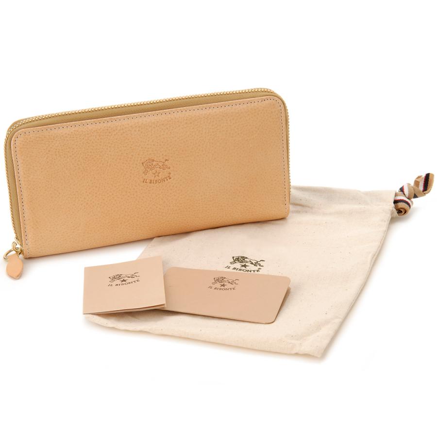 訳あり 全体的に色焼け、色ムラあり イルビゾンテ IL BISONTE 長財布