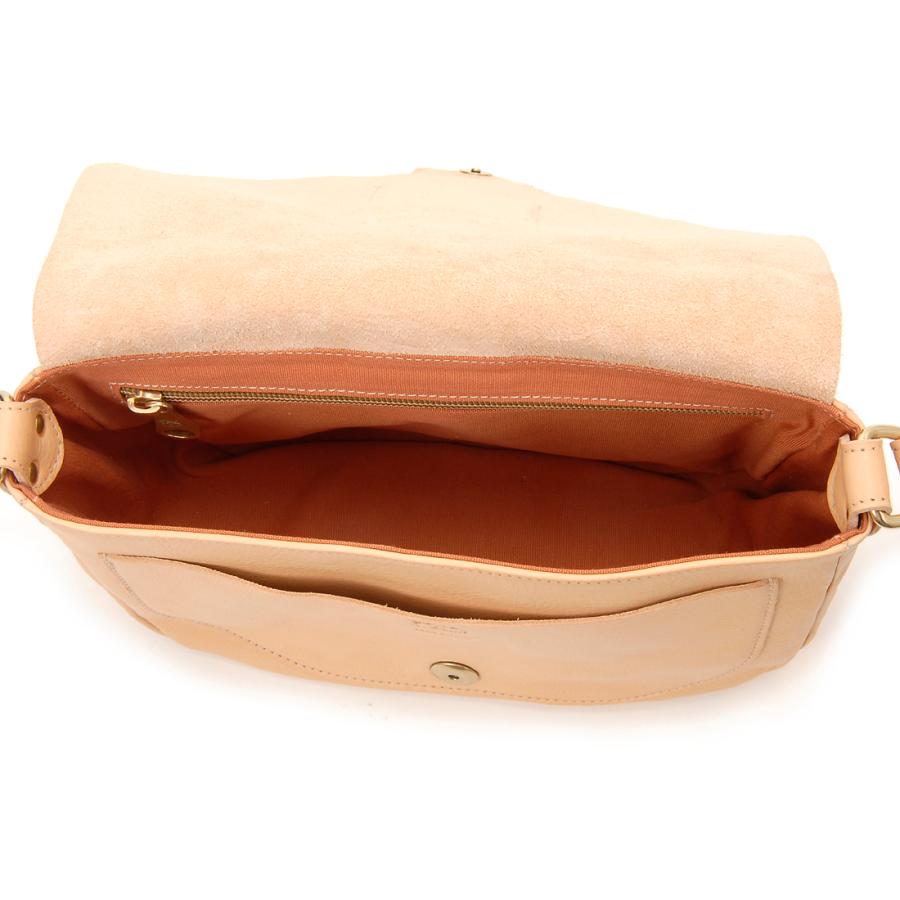 訳あり　かぶせ上部に日焼け、シミあり　IL BISONTE イルビゾンテ ショルダーバッグ レディース ナチュラル BCR281 PV0001 NA HERITAGE ヘリテジ 超paypay祭 訳あり かぶせ上部に日焼け、シミあり IL BISONTE