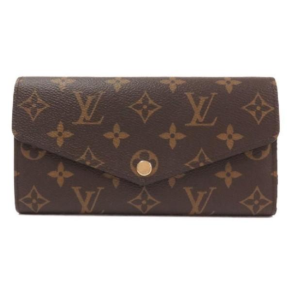 【鑑定済み】ルイヴィトン✨長財布 6枚✨ポルトフォイユ サラ✨モノグラム LOUIS VUITTON（ルイ・ヴィトン） 訳あり かぶせ内側にシワあり
