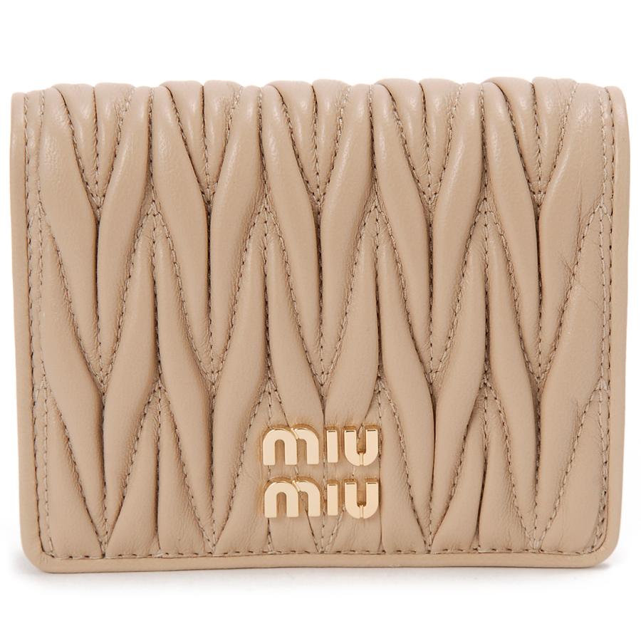 訳あり　側面に革はがれあり　MIU MIU ミュウミュウ 二つ折り財布 レディース 5MV204 2FPP F0036 訳あり 側面に革はがれあり MIU MIU ミュウミュウ 二つ折り財布