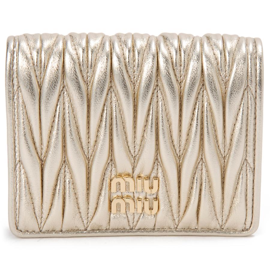 訳あり　箱不良　MIU MIU ミュウミュウ 二つ折り財布 レディース 5MV204 AFPP F0846 マテラッセ 訳あり 箱不良 MIU MIU ミュウミュウ 二つ折り財布 レディース 5MV204