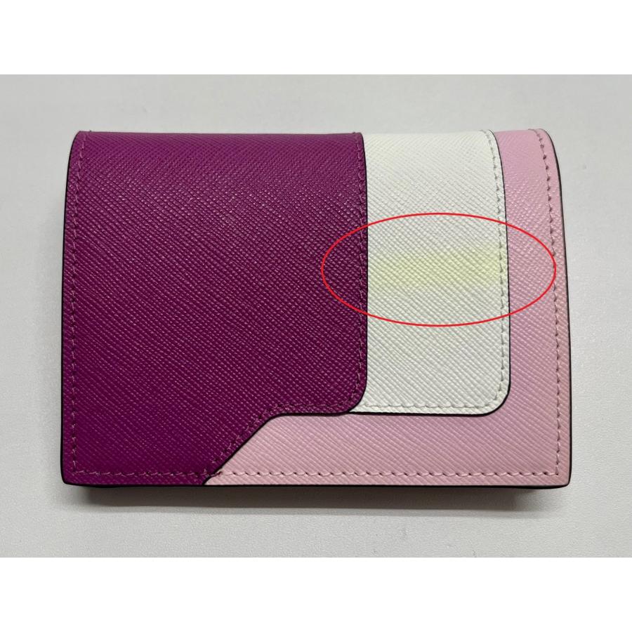 訳あり 背面に黄色い変色あり MARNI マルニ 財布 二つ折り財布