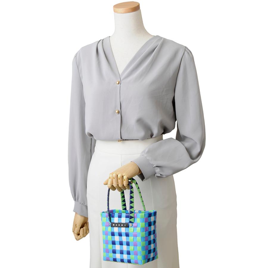 訳あり 正面、背面2ヵ所にロゴあり MARNI マルニ ハンドバッグ M00178