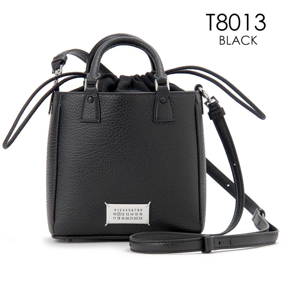 訳あり　巾着のヒモが抜けている　Maison Margiela メゾンマルジェラ ショルダーバッグ レディース ブラック SB1WG0047P4348T8013 5AC TOTE VERTICAL 超paypay祭 訳あり 巾着のヒモが抜けている メゾンマルジェラ Maison