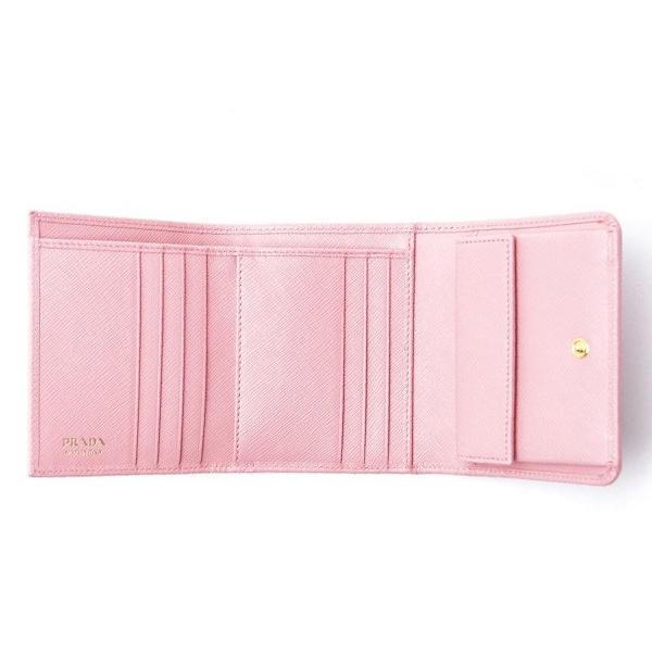 PRADA（プラダ） 訳あり 正面革剥がれ PRADA 3つ折り財布 1MH176 QWA 