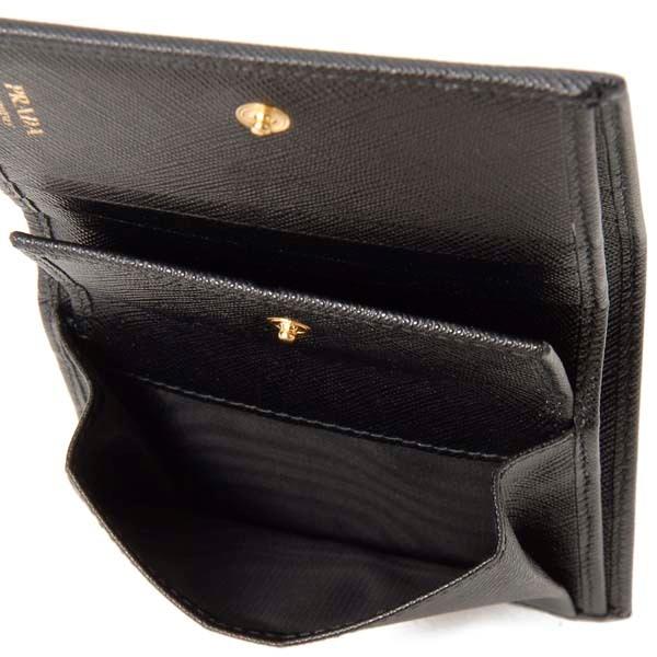 PRADA 訳あり 内側革ヨレ プラダ 二つ折り財布 レディース
