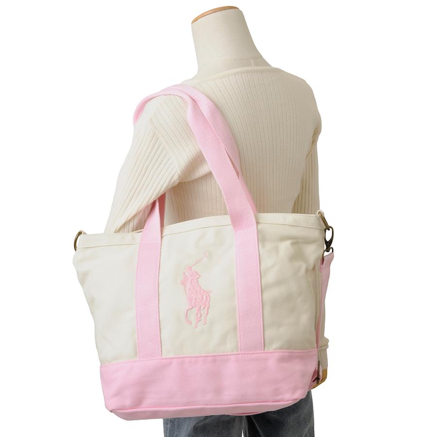訳あり　上側チャック付近に汚れあり　POLO RALPH LAUREN ポロ ラルフローレン トートバッグ レディース メンズ ピンク 9AR023 W2Q CHILDREN 超paypay祭 訳あり 上側チャック付近に汚れあり POLO RALPH LAUREN