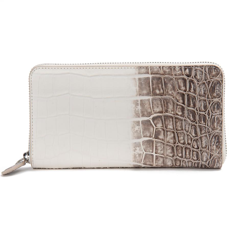 訳あり 柄の出方が違う ヒマラヤ クロコダイル 長財布 ワニ革 RODANIA