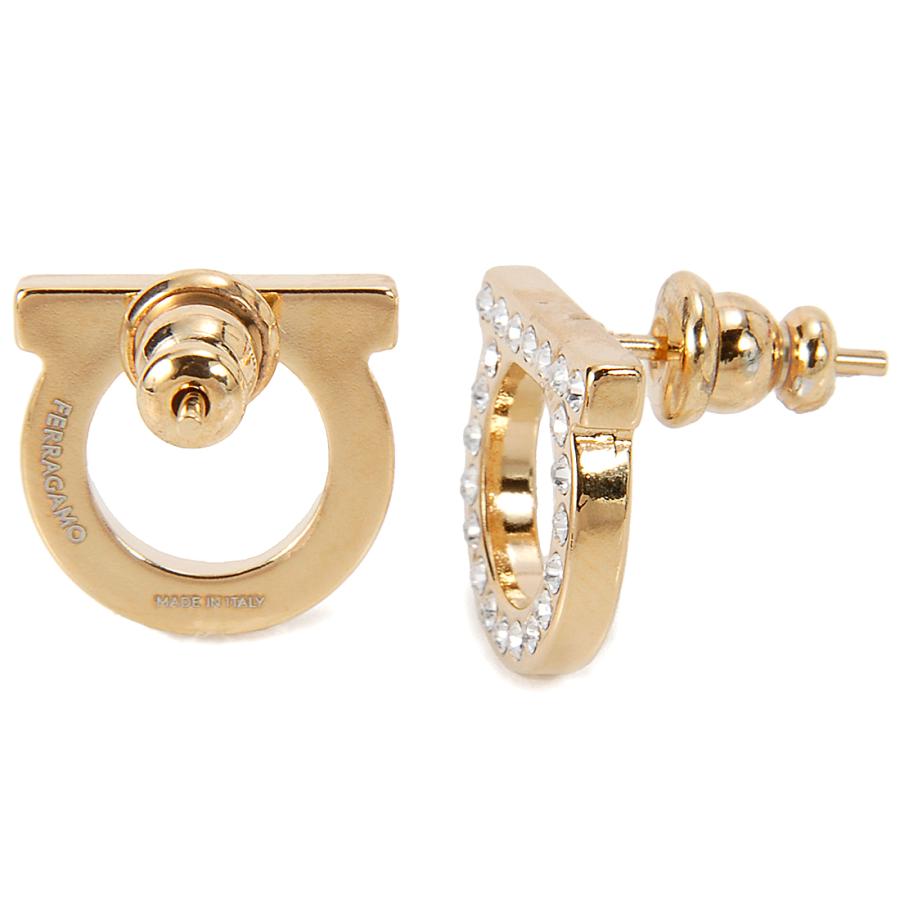 訳あり 箱不良 Ferragamo フェラガモ ピアス レディース ゴールド 76