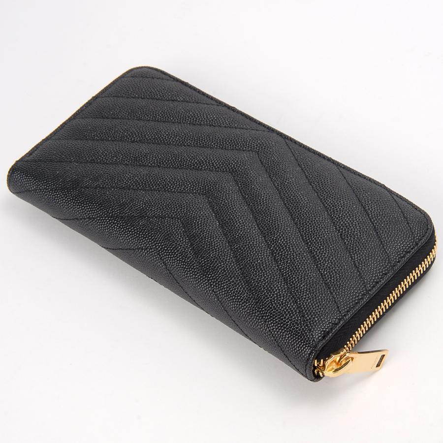訳あり 内側ファスナーにすれて革めくれ サンローランパリ SAINT LAURENT PARIS ラウンドファスナー長財布 358094 BOW01 1000の画像