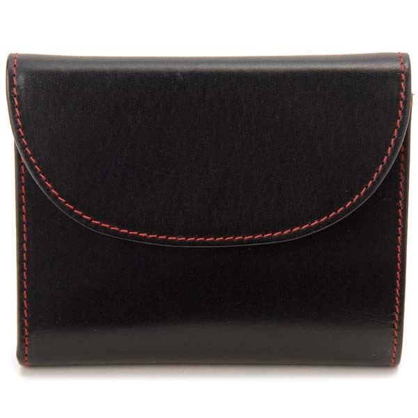 美品】ホワイトハウスコックス 二つ折り財布 ブラック&レッド