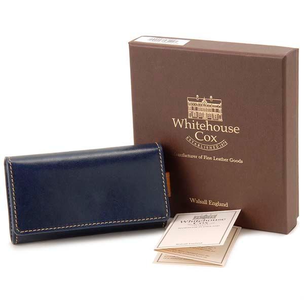 Whitehouse Cox キーケース ネイビー レザー Whitehouse Cox ホワイトハウスコックス キーケース ネイビー