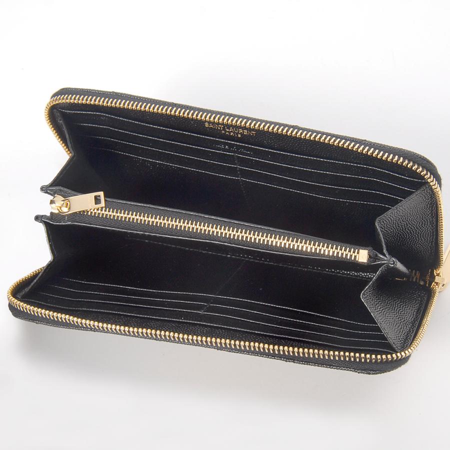 SAINT LAURENT サンローラン ラウンドファスナー長財布 358094 BOW01 1000 ブラックの画像