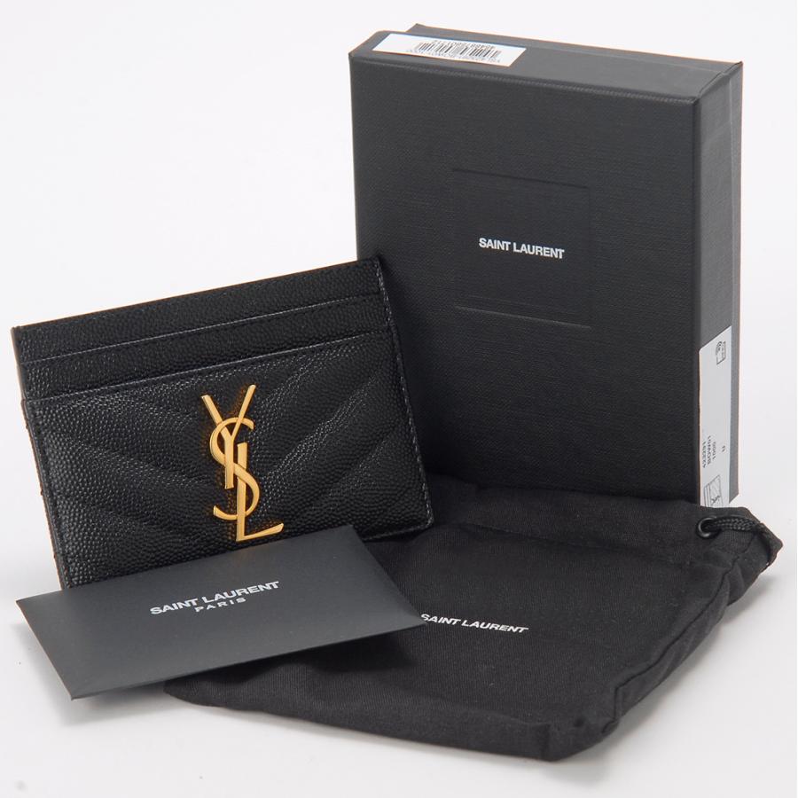 SAINT LAURENT サンローラン カードケース レディース ブラック SAINT LAURENT サンローラン カードケース レディース ブラック
