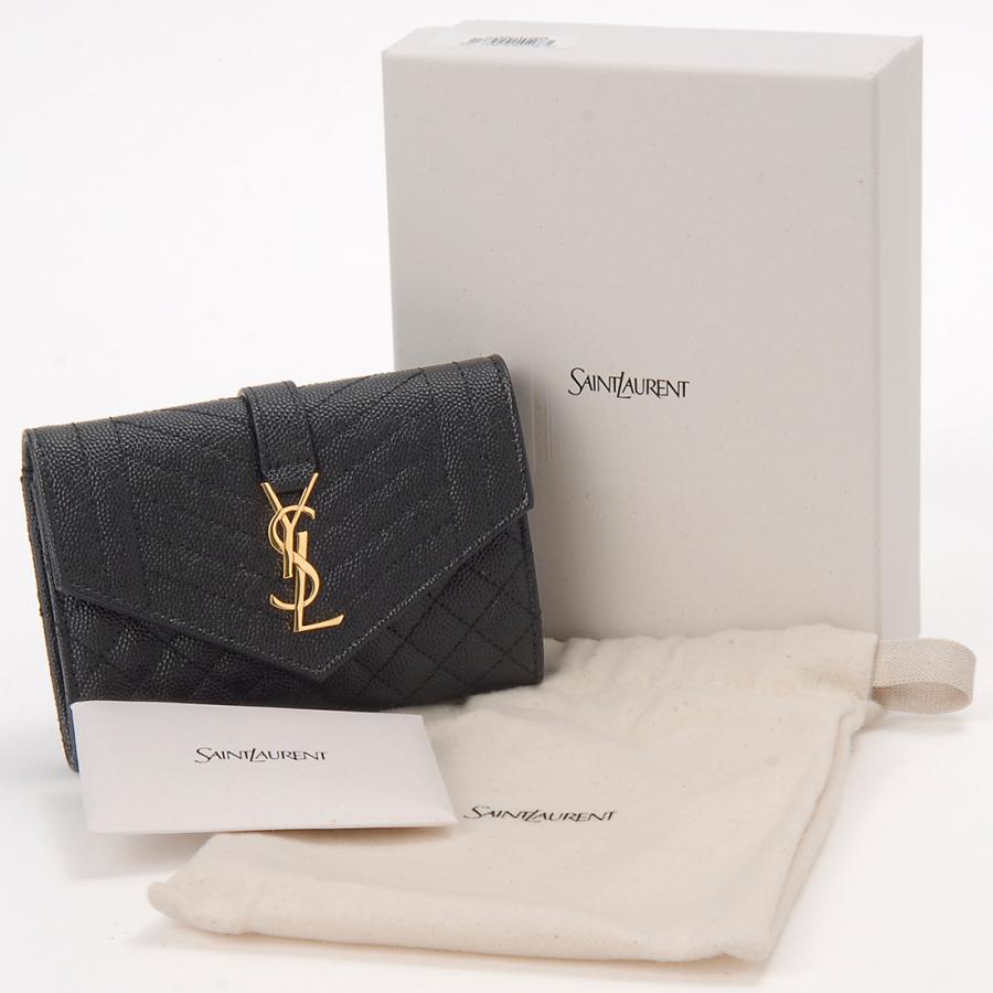 ✨未使用に近い✨　Saint Laurent ケース　パース　刻印 SAINT LAURENT サンローラン カードケース レディース ブラック
