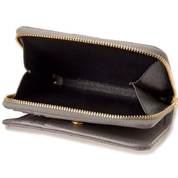 サンローラン✨️Saint Laurent 二つ折り財布 グレー YSL 銀ロゴ YVES SAINT LAURENT イヴ・サンローラン ロゴ 二つ折り財布