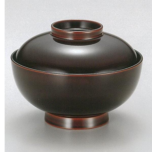 越前塗師細工4014-5 溜 煮物椀 ５客仕掛ける キッチン、日用品、文具-食器-蓋つき煮物椀