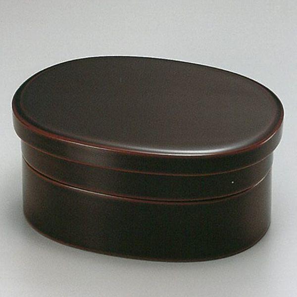 越前漆器4068-3　　溜　小判二段弁当