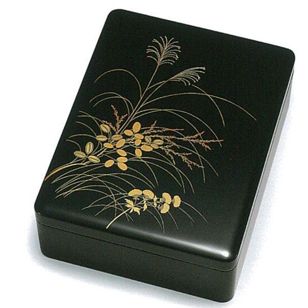 越前漆器4091-5　秋草　文庫　木箱入り