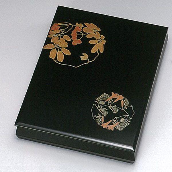 越前漆器4092-7　草花　文筥 　木箱入り