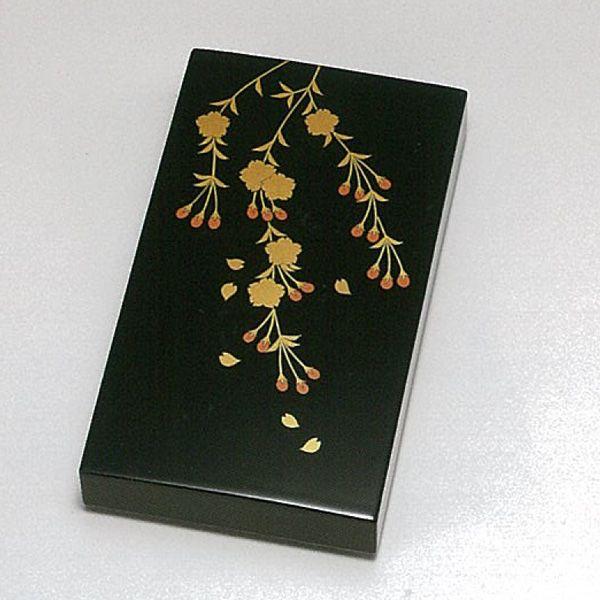 越前漆器4094-6　しだれ桜花　硯箱