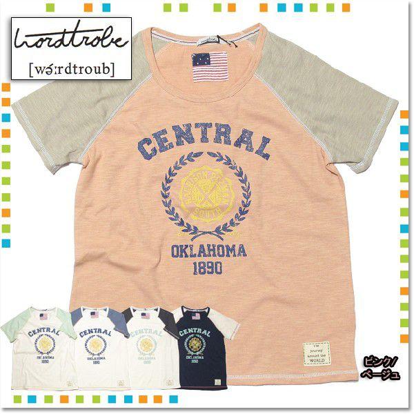 セールワードトローブwordtrobeレディースカレッジテイストプリント半袖ラグランTシャツ手作り感・リメイク感・クラフト感がコンセプト彡ワードトロ |  | 01