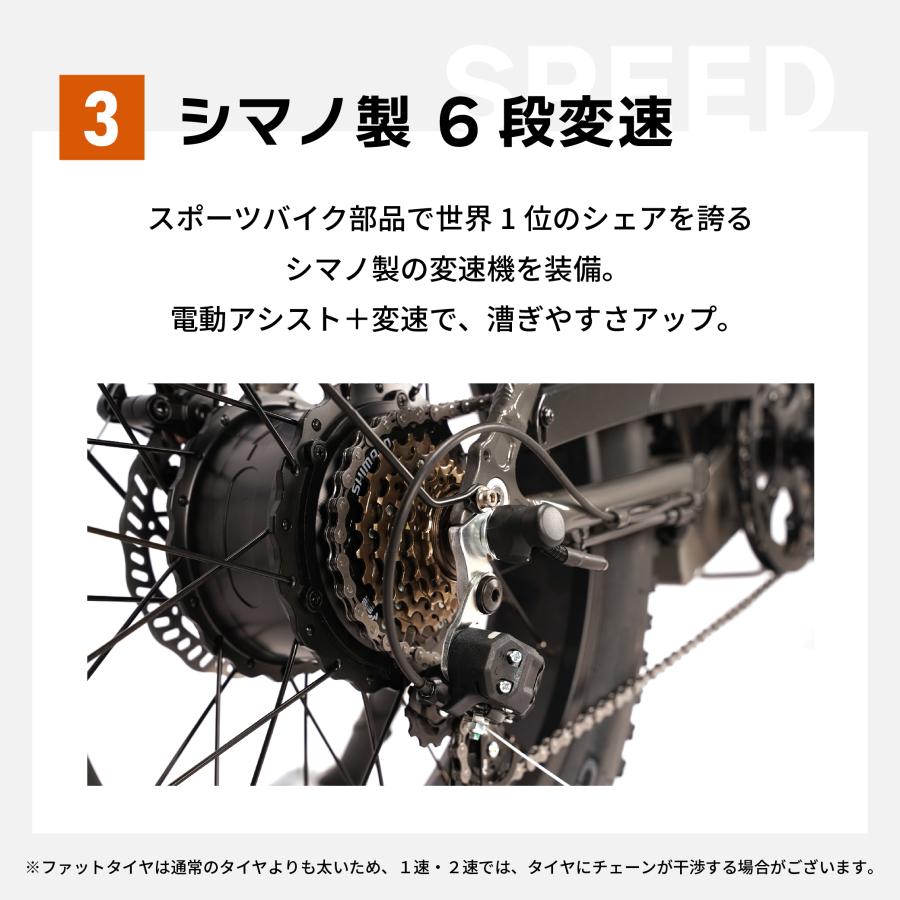 FAT-02 折りたたみ電動アシスト自転車 正規販売店 ファットバイク 20インチ シャンパンゴールド ベージュ グレー ブルー 前かご スマホホルダー 極太タイヤ 爆買 |  | 13