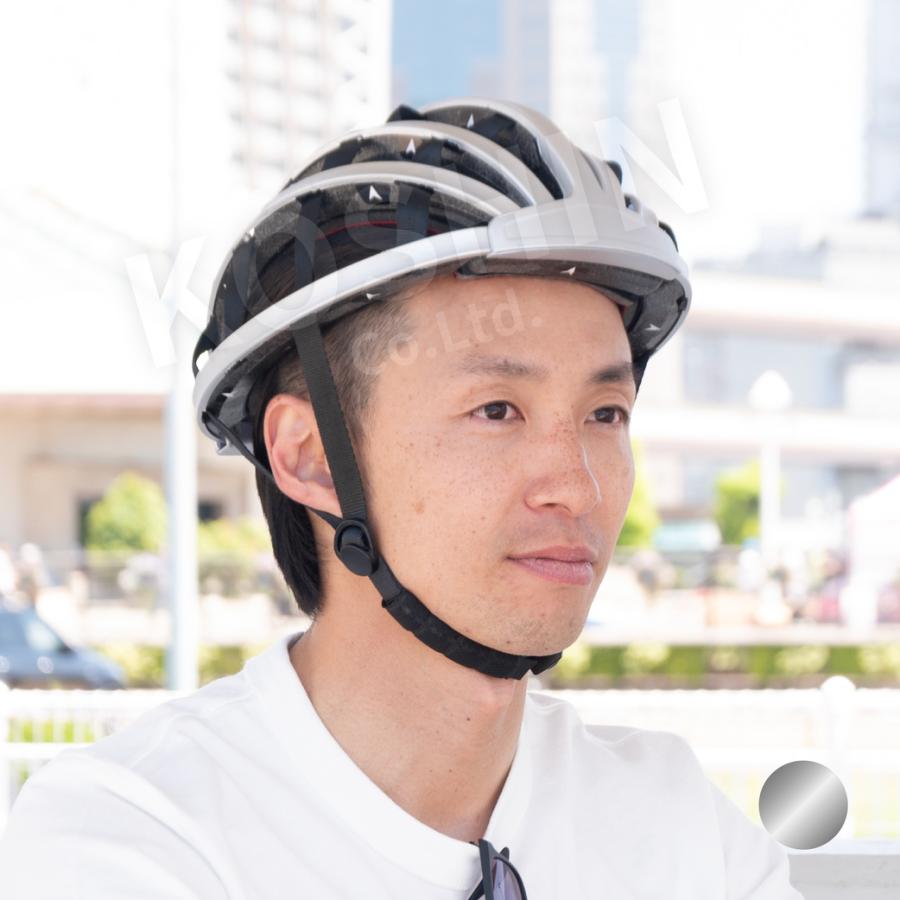 超軽量折りたたみヘルメット 自転車ヘルメット サイクル 頭囲調整可能