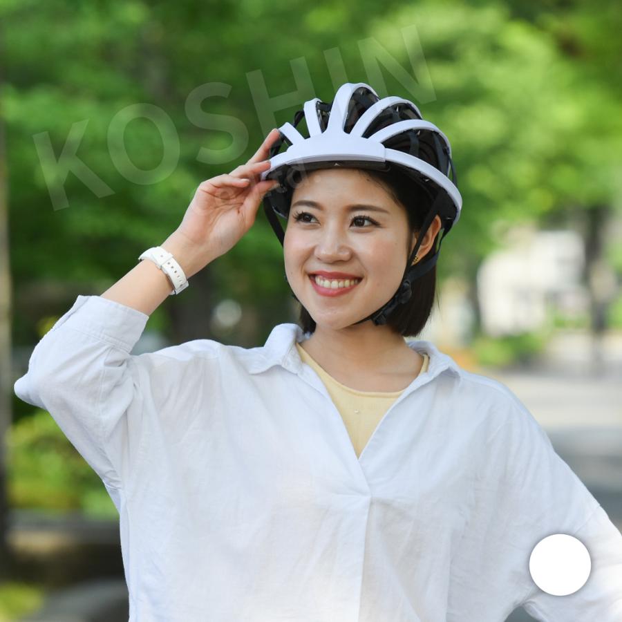 超軽量折りたたみヘルメット 自転車ヘルメット サイクル 頭囲調整可能