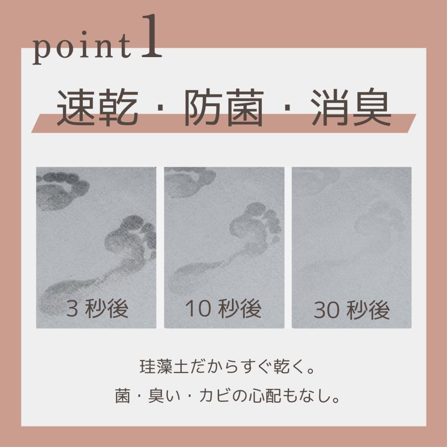 ノンアスベスト】やわらか珪藻土マット 珪藻土バスマット ソフト